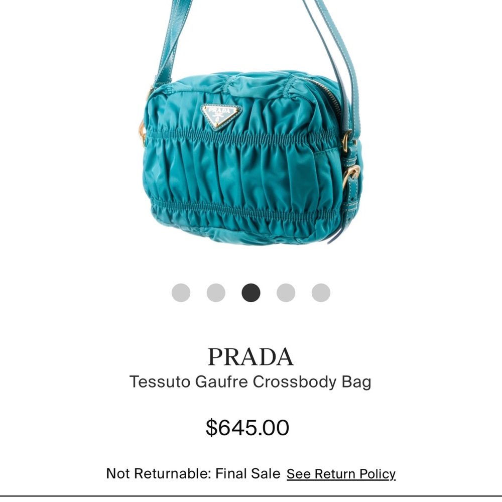 Prada Blue Tessuto Gaufre Crossbody - Picture 14 of 16